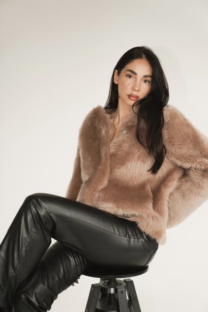 Shearling Jacket Magda - TAWNY BROWN