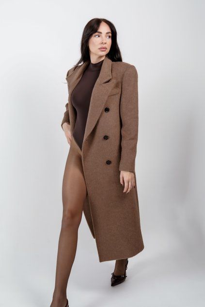 Wool Coat Amanda - BROWN