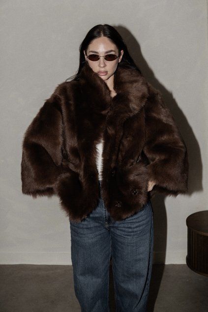 Toscana Shearling Jacket Rose - WALNUT BROWN
