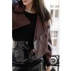 Sofi Leather Jacket - BURGUNDY