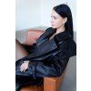 Leather Trenchcoat Magnolia - BLACK