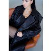 Leather Trenchcoat Magnolia - BLACK