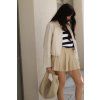 Kožený bomber Mila - BUTTERCREAM