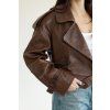 Leather Jacket Siena - BROWN  OIL WAX LEATHER