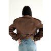 Leather Jacket Siena - BROWN  OIL WAX LEATHER