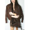 Kožený bomber Frida - WALNUT