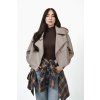 Sofi Leather Jacket - STONE