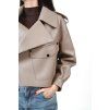 Sofi Leather Jacket - STONE