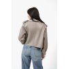 Sofi Leather Jacket - STONE