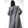 Vlněný kabát Amanda - GREY  VLNA ALPAKA