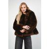Hnědá shearling bunda - finefurs.cz