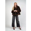 Hnědá shearling bunda - finefurs.cz