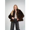 Hnědá shearling bunda - finefurs.cz