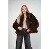 Hnědá shearling bunda - finefurs.cz