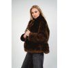Hnědá shearling bunda - finefurs.cz