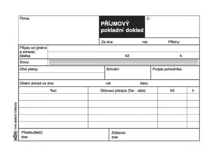 022 Příjmový pokladní dokl