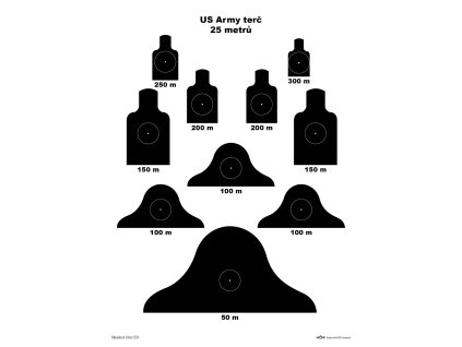 551 US Army terč 25m