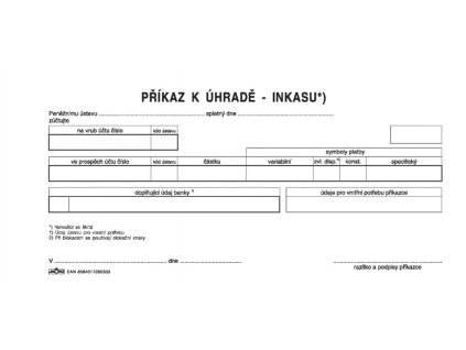 035 Příkaz k úhradě, jednorázový