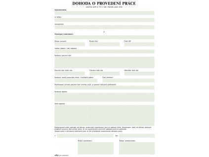 Dohoda o provedení práce, A4