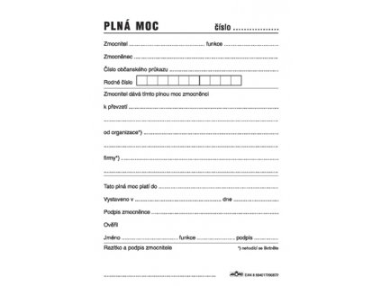 087 Plná moc