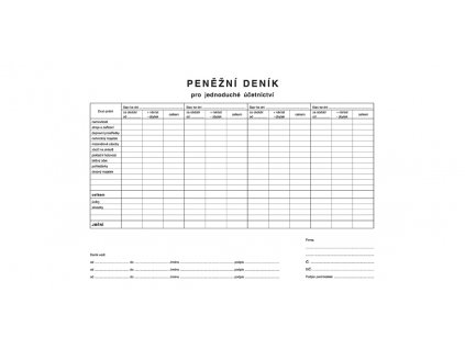 109 Daň evid Peněžní deník prodloužený Stránka 1