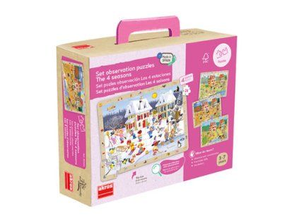 1set observation puzzles the 4 seasons 4 units