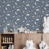 tapeta forest animals blue 4