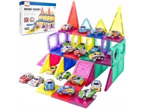 stavebnice magnet Blocks 68 dilu s auticky