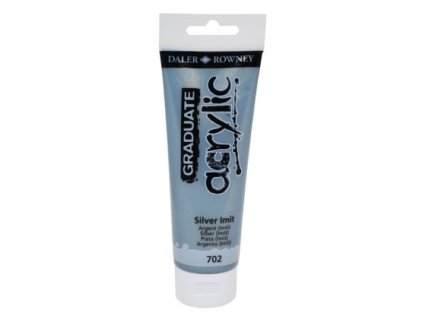 akrylová farba 120ml Daler Rowney Silver