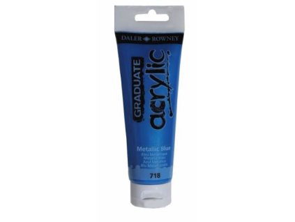 akrylová farba 120ml Daler Rowney Metallic blue