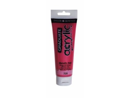 akrylová farba 120ml Daler Rowney Metallic red