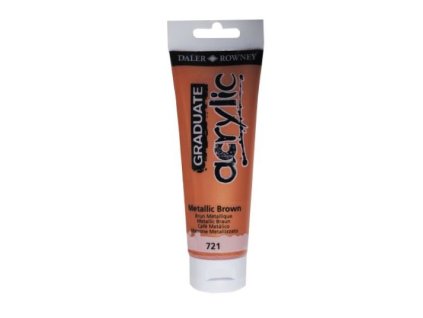 akrylová farba 120ml Daler Rowney Metallic brown
