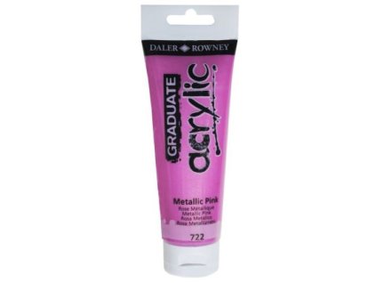 akrylová farba 120ml Daler Rowney Metallic pink