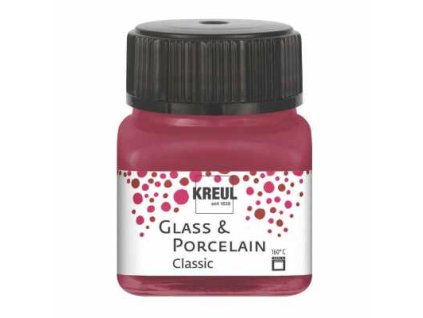 farba na sklo a porcelán 20 ml Kreul Classic 07 Granat Red