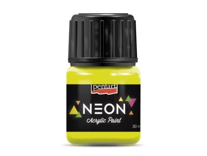 akrylová farba Pentart 30 ml neon žltá