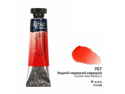 akvarel farba v tube 10 ml ROSA Gallery 707 red cadmium medium