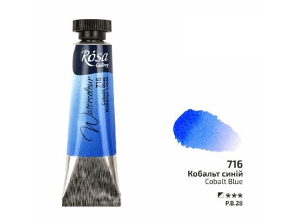 akvarel farba v tube 10 ml ROSA Gallery 716 blue cobalt