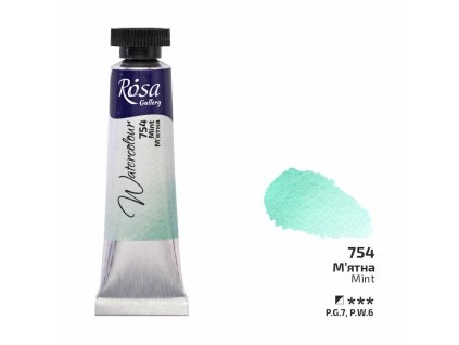 akvarel farba v tube 10 ml ROSA Gallery 754 Mint