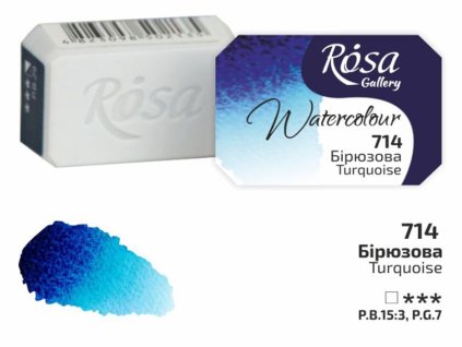 akvarel farba 2,5 ml ROSA Gallery 714 blue turquoise