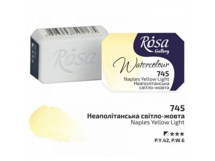 akvarel farba 2,5 ml ROSA Gallery 745 naples yellow light