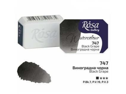 akvarel farba 2,5 ml ROSA Gallery 747 black grape
