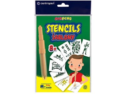 šablóna k fúkacím fixám set M+ vojenské motívy