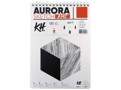blok skicovací špirála AURORA Matt A5 120G 20L