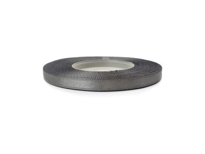 stuha saténová 6 mm/32 m grafit