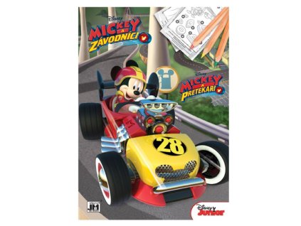 omaľovánka A4 Mickeyho pretekári