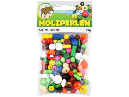 korálky drevené mix farieb 50 g