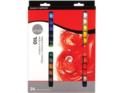 Sada olejových farieb Daler Rowney simply 24 x 12 ml