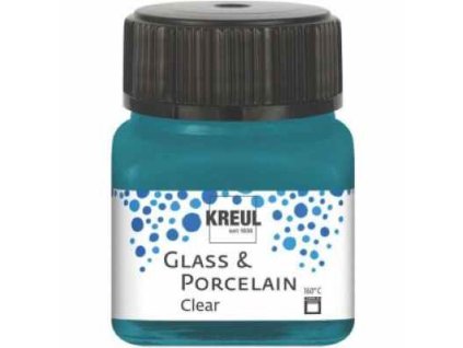 farba na sklo a porcelán 20 ml Kreul Clear 16 turquoise