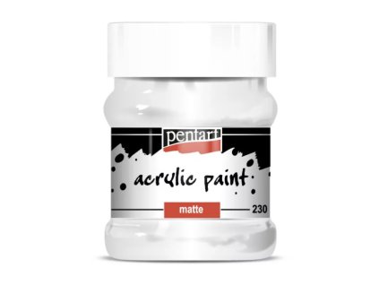 akrylová farba Pentart 230 ml titanová biela
