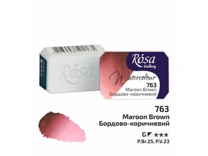 akvarel farba 2,5 ml ROSA Gallery 763 maroon brown